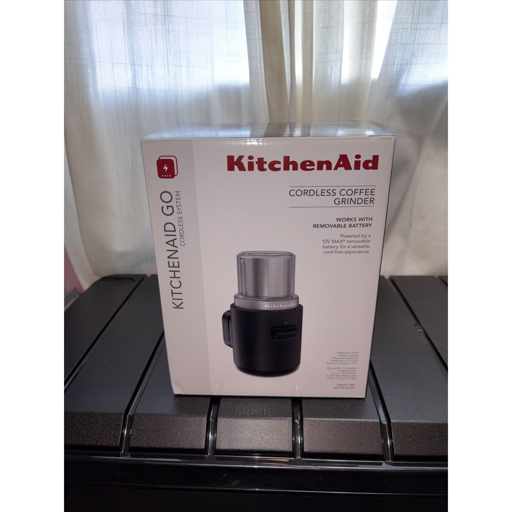 KitchenAid Cordless Coffee Grinder Black Matte Battery Operated Tool Only (NEW)